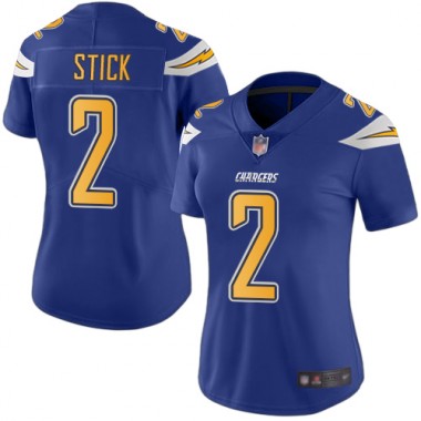 Los Angeles Chargers NFL Football Easton Stick Electric Blue Jersey Women Limited  #2 Rush Vapor Untouchable->youth nfl jersey->Youth Jersey
